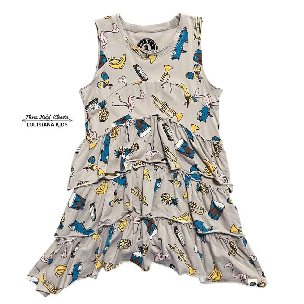 Mini Shatsu 4T Havana Summer Tiered Ruffle Dress